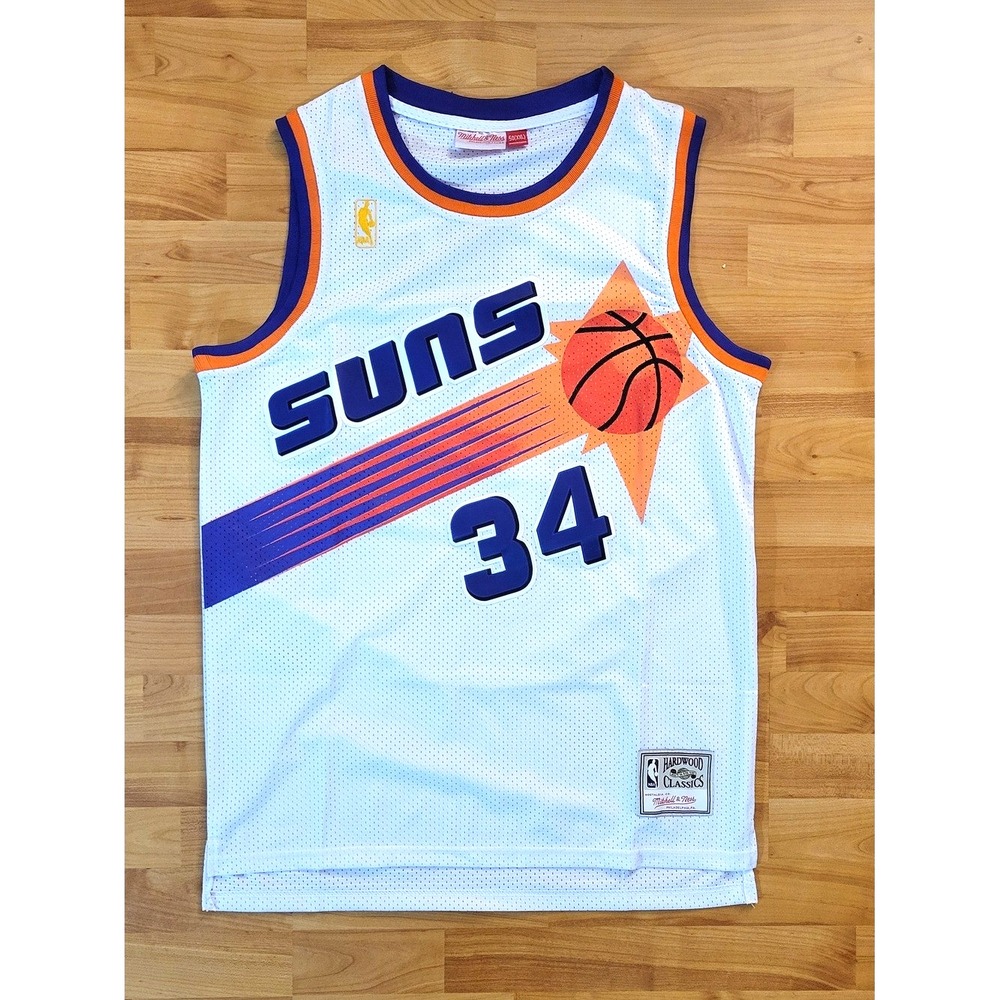 Mitchell & Ness Charles Barkley Phoenix Suns White Basketball Jersey Size 50 XL